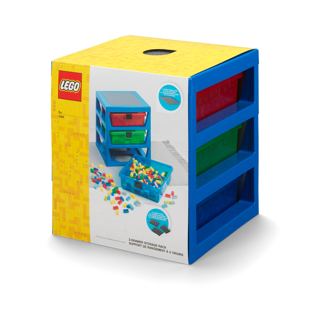 LEGO® 3Drawer Storage Rack Blue AG LEGO® Certified Stores