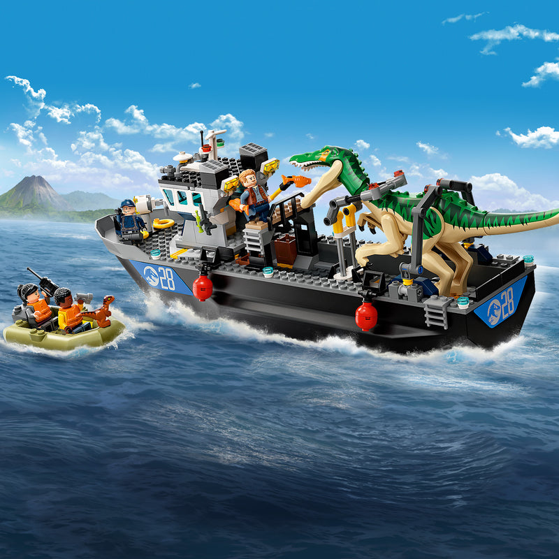 lego baryonyx boat escape