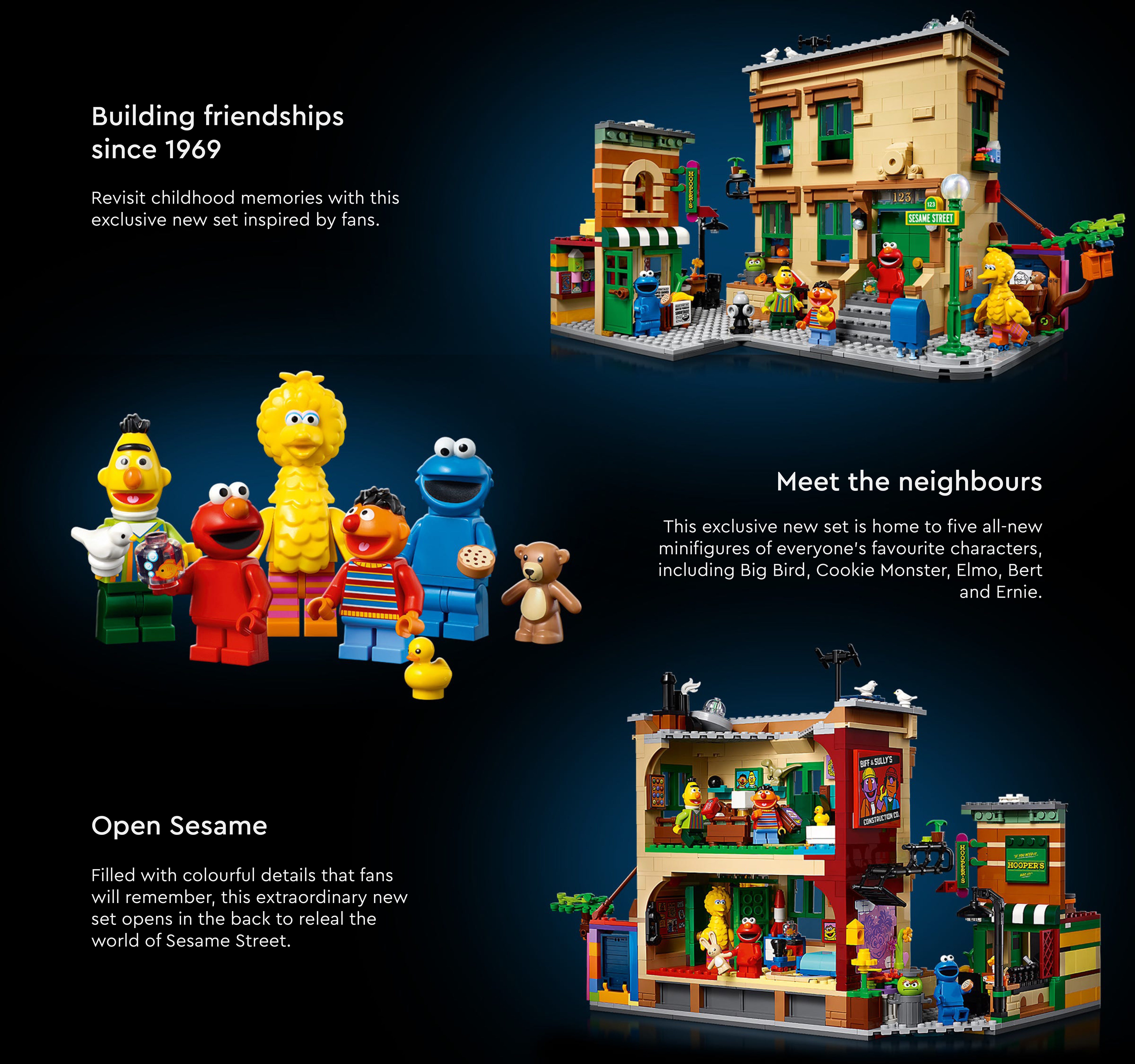 LEGO IDEAS 21324 SESAME STREET 1367 Pieces LARGE Collectors Set