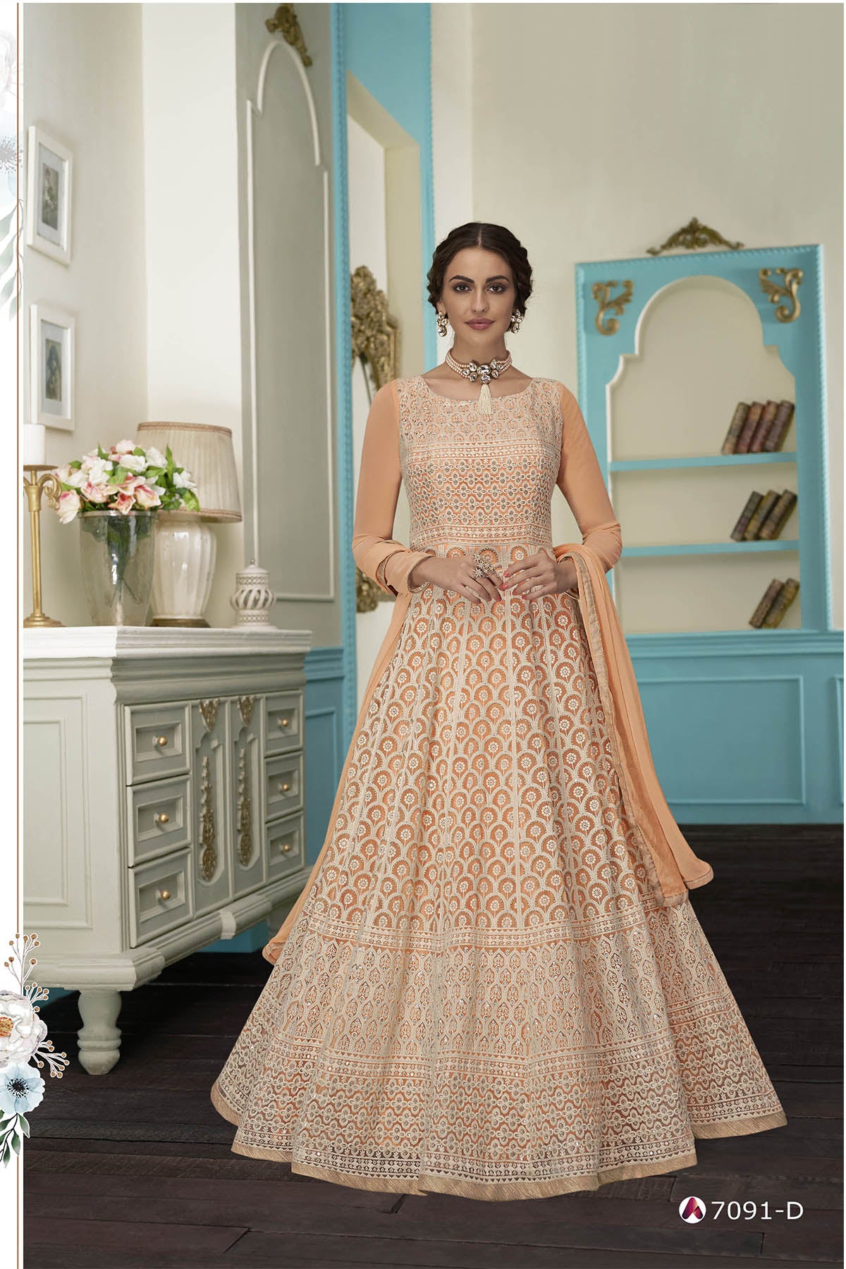 lakhnavi anarkali suits