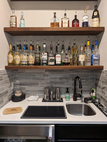 bar floating shelves