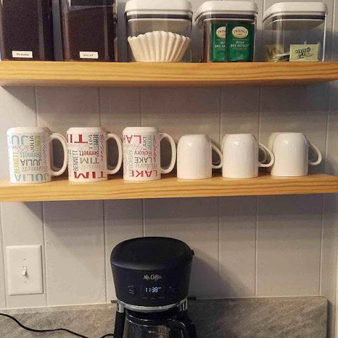 kitchen floating shelves