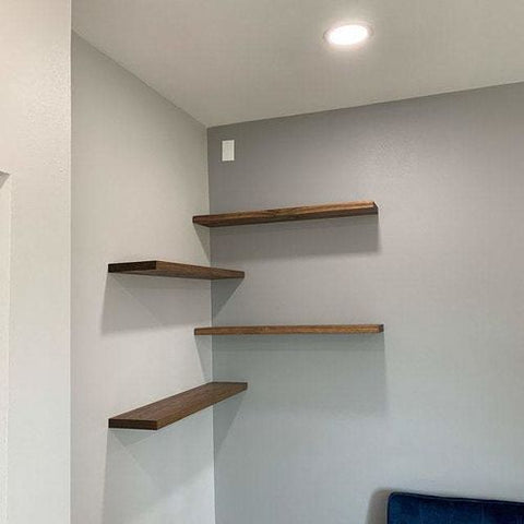 corner floating shelves