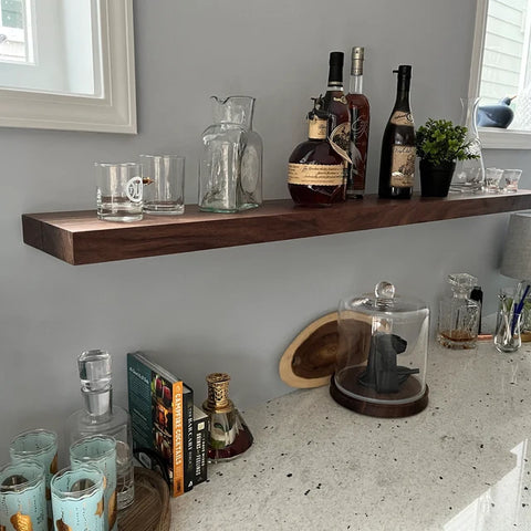 bar floating shelves