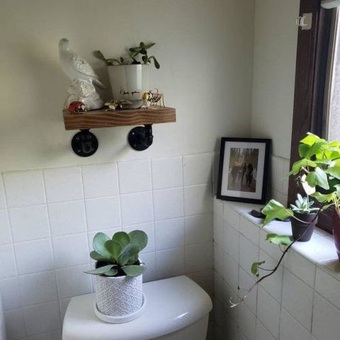 bathroom floating shelves