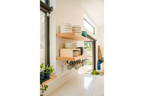 kitchen floating shelves