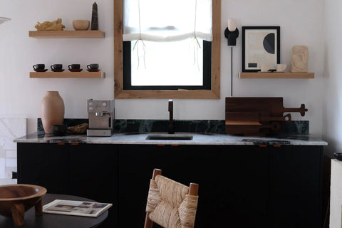 Kitchen floating shelves