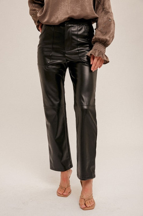 Just For You Satin Cargo Pants - Black