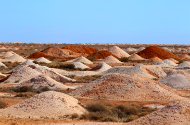 The vast desert opal fields of Coober Pedy, where once there was an inland sea