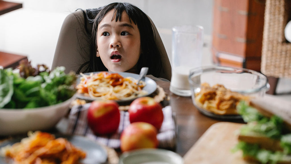 Girl enjoying Italian gourmet food