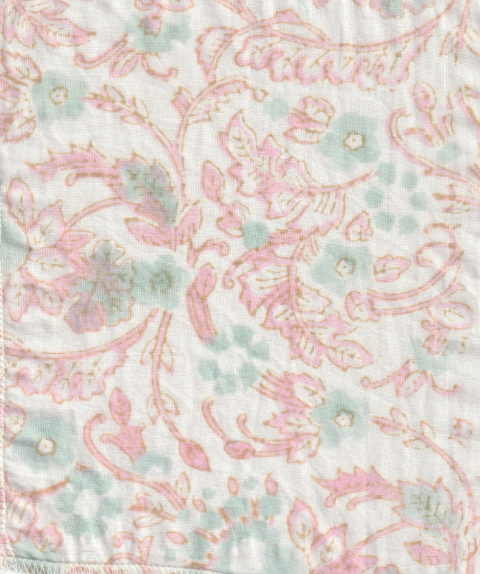 {Kerry Cassill} Hand Block Printed Cotton Tablecloth :: Champagne