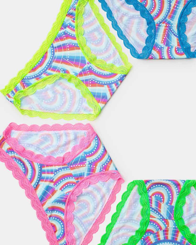 Stripe & Stare} Knicker Box :: Rose Carousel :: Pack of 4