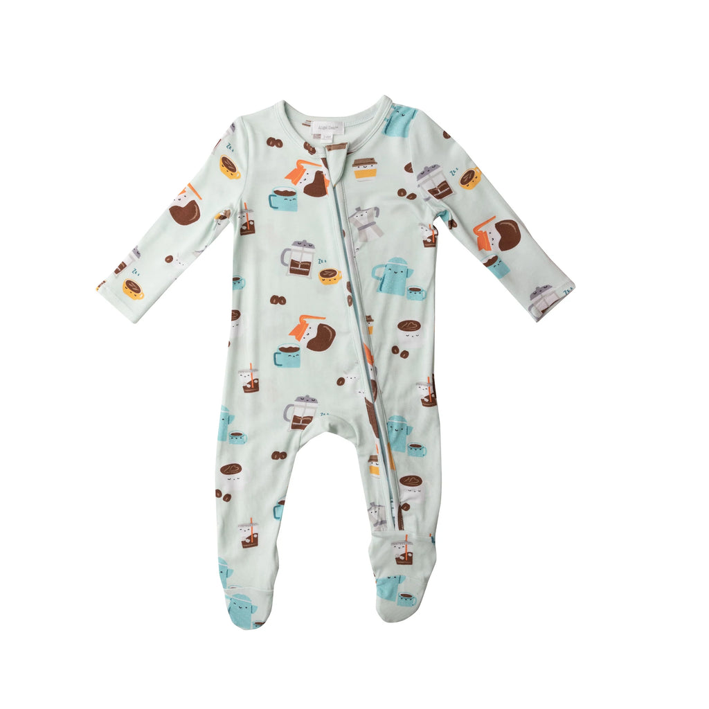 Kickee Pants} Muffin Ruffle Footie Pajamas with Zipper :: Blush Straw –  Ellington & French