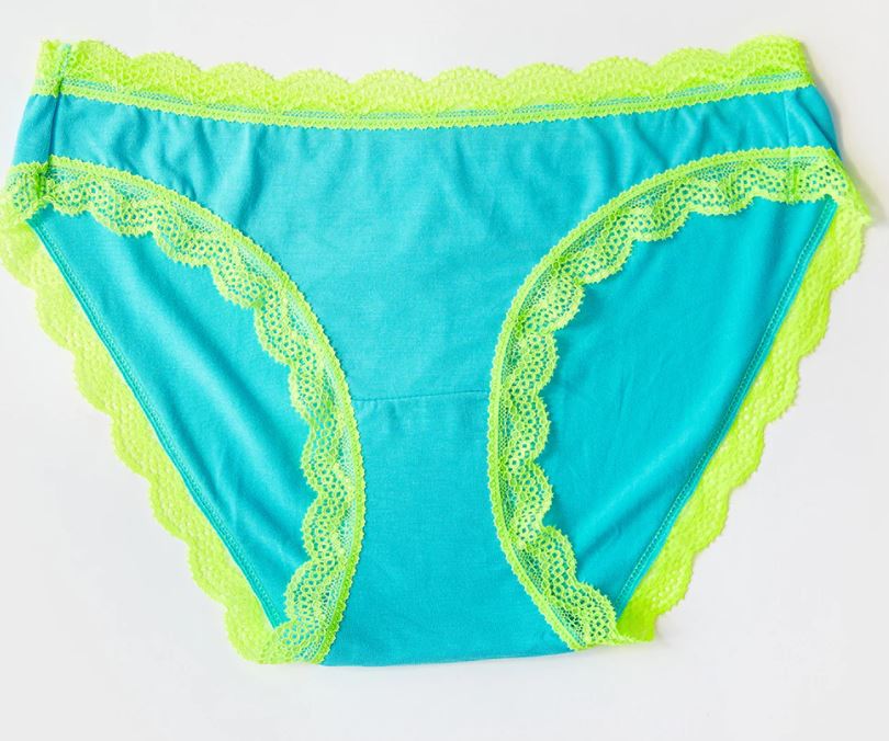 Maxomorra ~ Girls turquoise stars organic cotton knickers