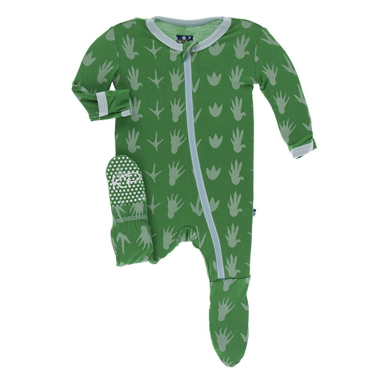 Kickee Pants} Footie Pajamas with Zipper :: Aloe Endangered Reptiles –  Ellington & French