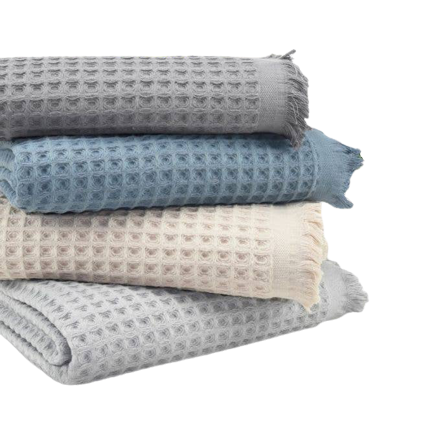 Stonewashed Soft Cotton Waffle Knit Hand Towels