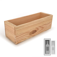 Wooden Box for Magnum or Champagne Wine Bottle size comparison