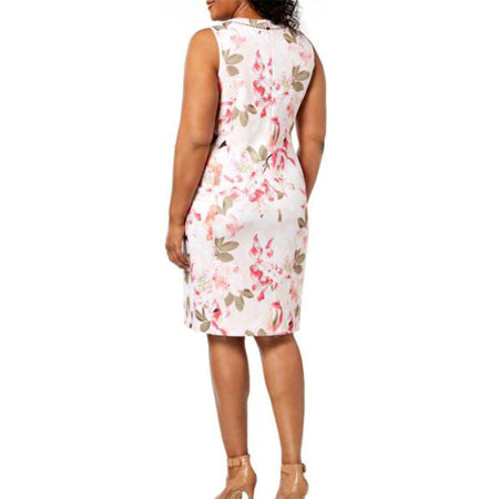 Calvin Klein Women's Floral Print Sheath Dress -Plus Size – Africdeals