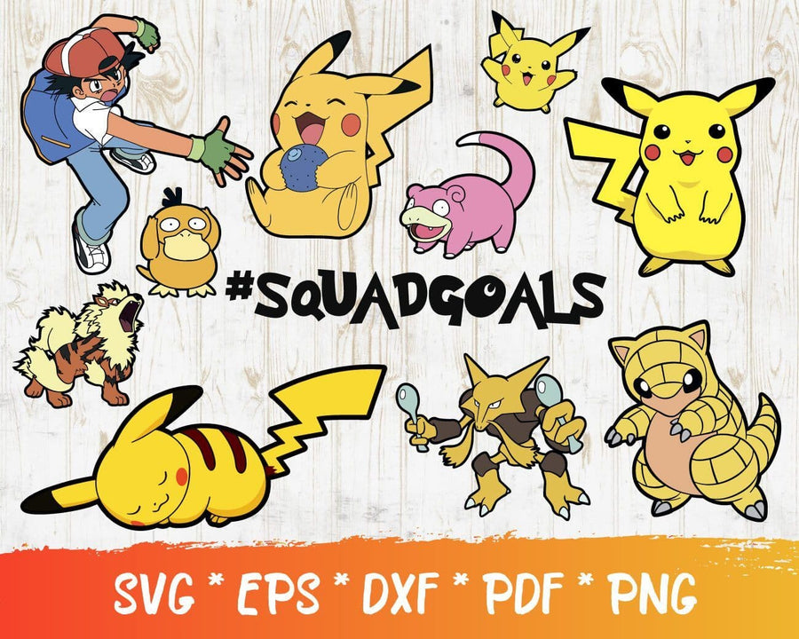 Download 100 Pokemon Bundle Svg Svg Dxf Eps Png Honey Svg