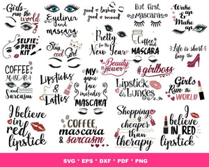 2500 Makeup Svg Bundle Honey Svg