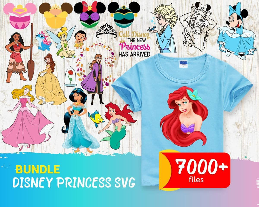 Download 7000+ Disney Princess Bundle Svg, Eps, Dxf, Png - Honey SVG