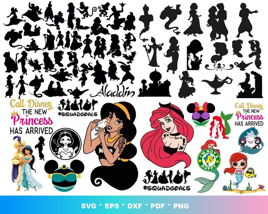Download 7000+ Disney Princess Bundle Svg, Eps, Dxf, Png - Honey SVG