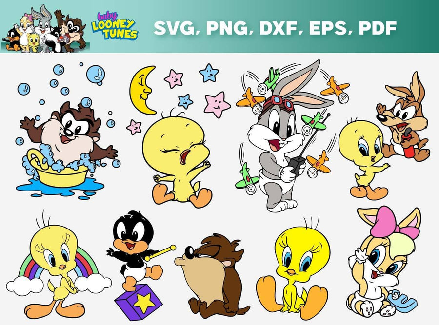 Download 80+ Baby Looney Tunes Bundle Svg, Eps, Png, Dxf - Honey SVG