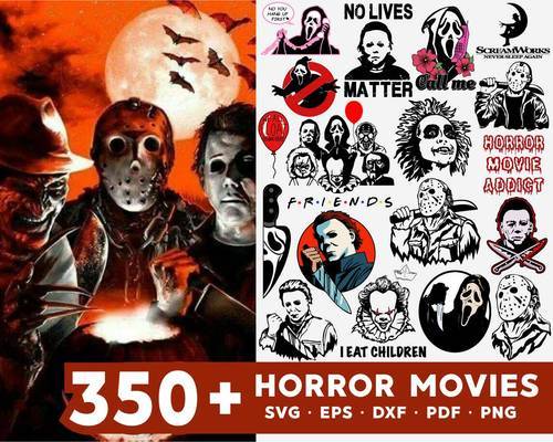 Download 350 Horror Movies Bundle Svg Png Eps Dxf Honey Svg