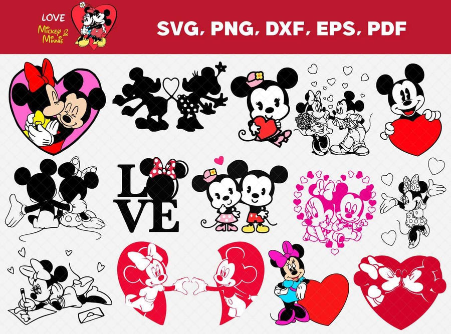 Free Free 68 Mickey And Minnie Love Svg SVG PNG EPS DXF File