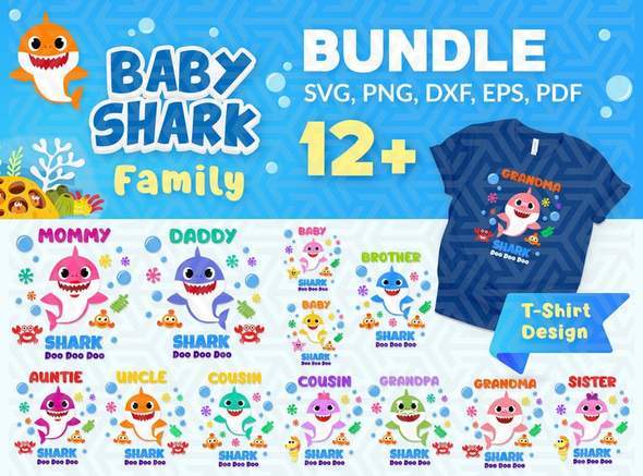 Baby Shark Svg Bundle Includes Cuttable And Printable High Quality Ba Honey Svg