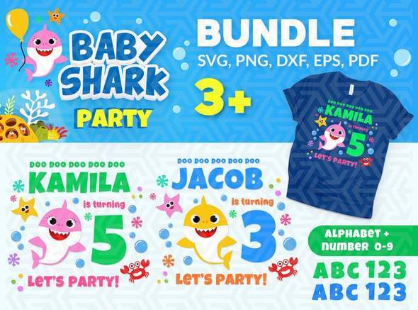 Download Baby Shark Svg Bundle Includes Cuttable And Printable High Quality Ba Honey Svg