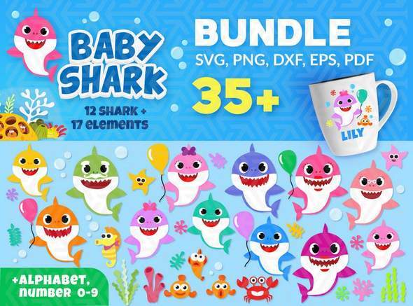 Download Baby Shark SVG Bundle. Includes cuttable and printable ...