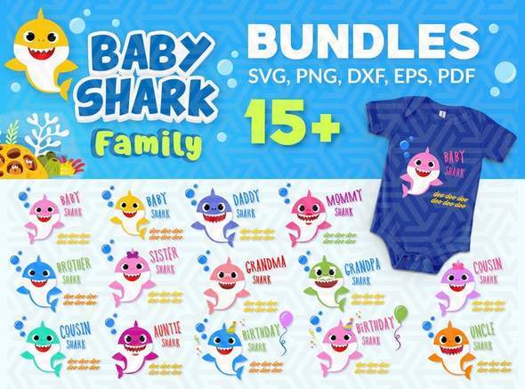 Download Baby Shark Svg Bundle Includes Cuttable And Printable High Quality Ba Honey Svg
