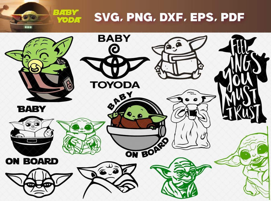 Download Baby Yoda SVG Bundle. Includes cuttable and printable high quality Bab - Honey SVG