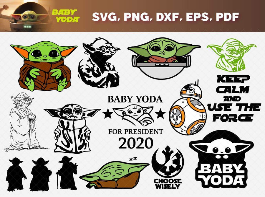 Download Baby Yoda SVG Bundle. Includes cuttable and printable high ...