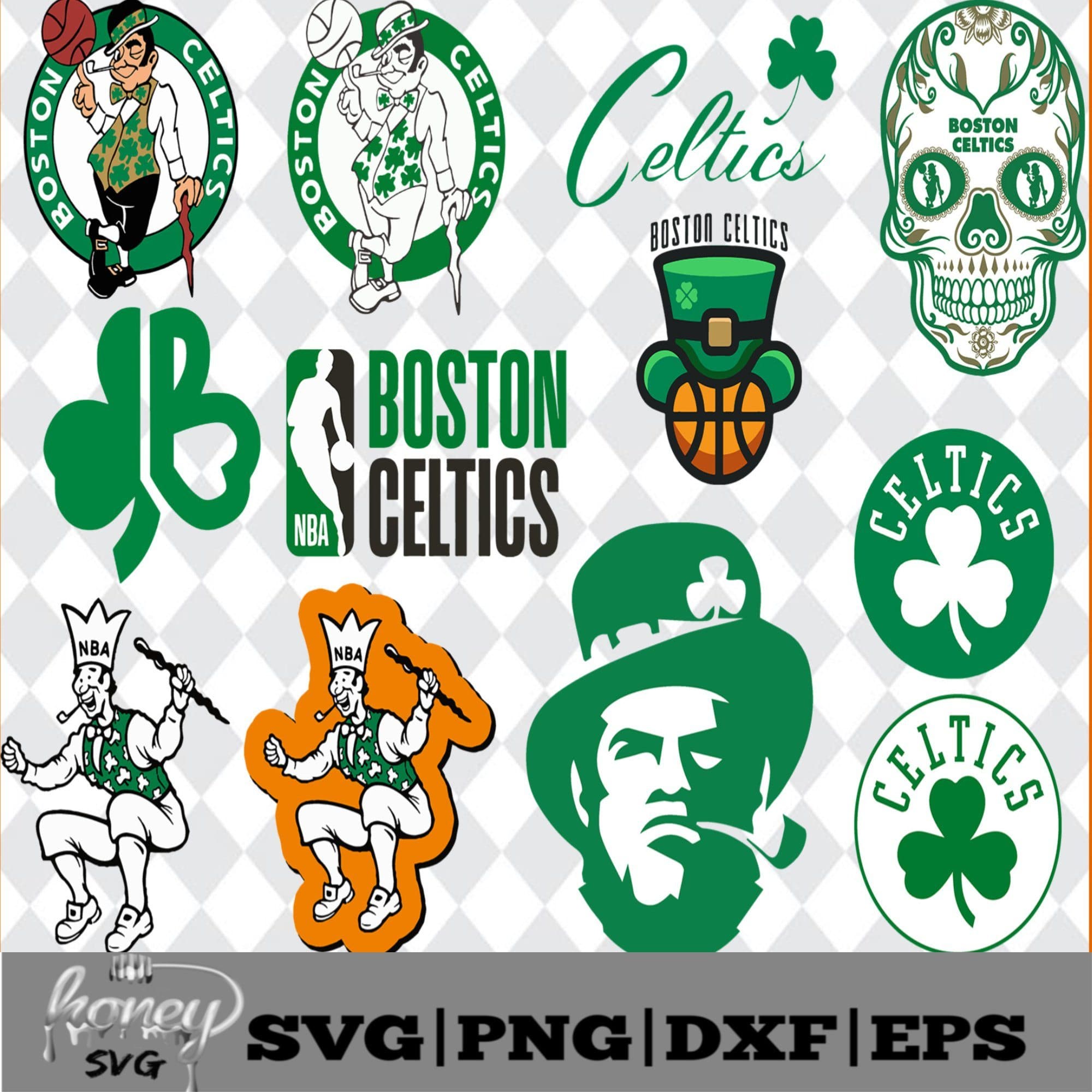 Download Boston Celtics NBA Svg, Eps, Dxf, Png - Honey SVG