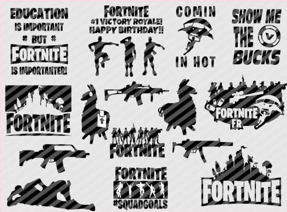 Download Fortnite Mega Bundle Svg Dxf Ai Png Jpg Honey Svg