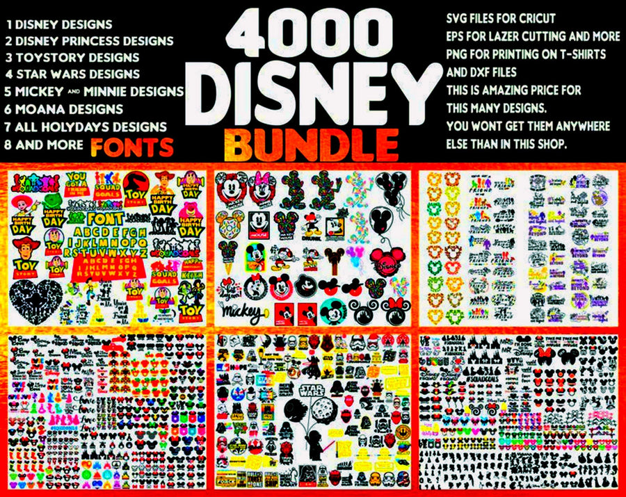 Download Huge Disney Bundle 4000 Files Honey Svg