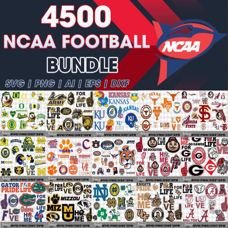 Download Huge Ncaa Football Bundle 40 Teams Included Svg Eps Png Dxf Honey Svg