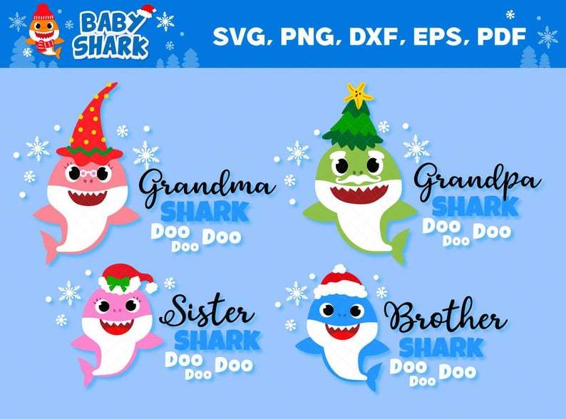 Free Free 214 Baby Shark Christmas Svg SVG PNG EPS DXF File