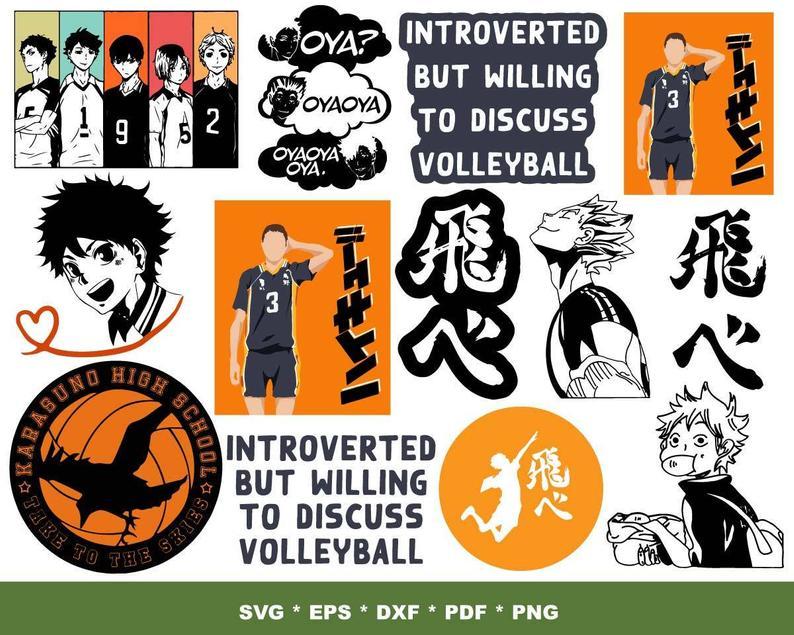 Download 150 Anime Haikyuu Bundle Svg Eps Png Dxf Honey Svg