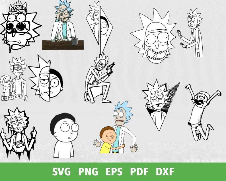 300+ Rick and Morty Bundle Svg, Eps, Dxf, Png – Honey SVG