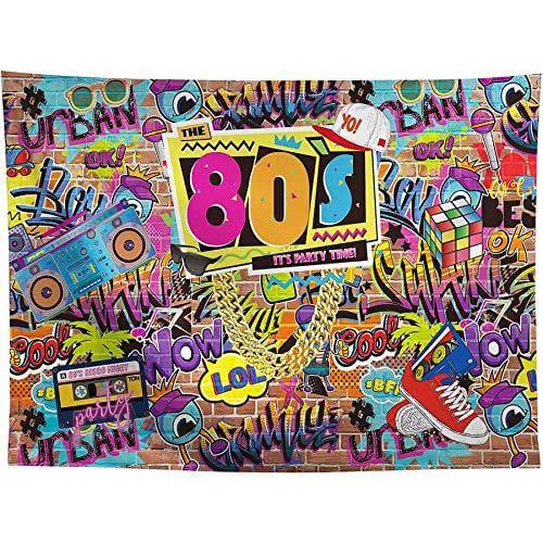 Hip Hop Rock Punk Disco Music 80s Party Backdrop For First Birthday – The  Smash Cake