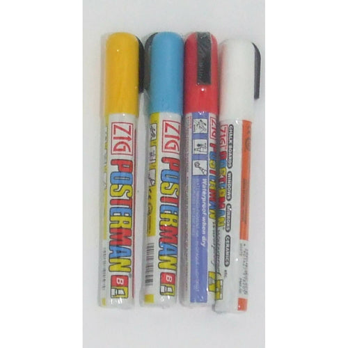 Waterproof markers - big and broad- Zig Posterman 8PK colored