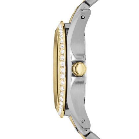 Scarlette Three-Hand Date Gold-Tone Stainless Steel Watch and