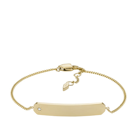 Heritage D-Link Gold-Tone Stainless Steel Chain Bracelet – Fossil