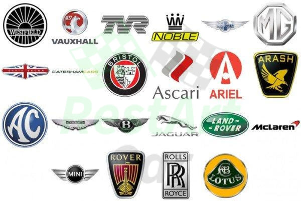 List of BRITISH Car BRANDS Symbols Logos Decal Set – www.restartcar.eu