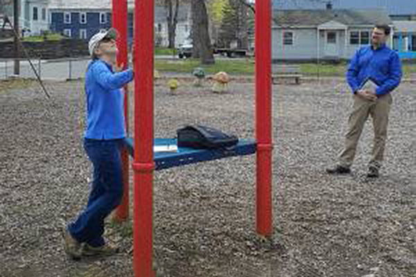 On-site inspection of playground equipment