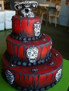 Halloween Wedding cakes, halloween wedding ideas,fall weddings,halloween party,day of the dead 