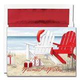 Beach Chairs Christmas Cards